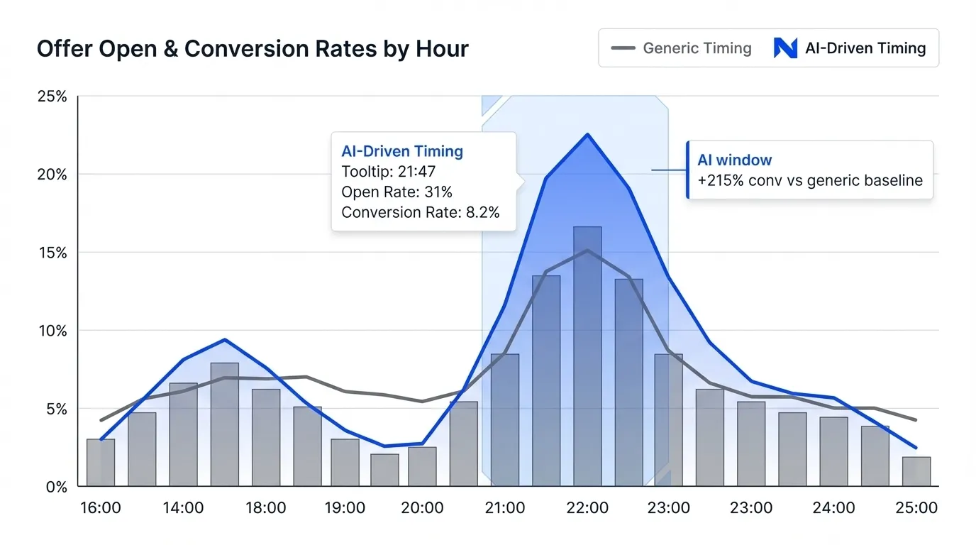 Outsmarting the Calendar: Time-of-Day Offer Testing With AI